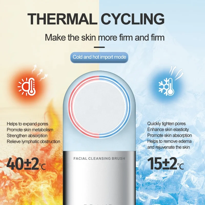 New Hot and Cool Apply Waterproof Electric Facial Cleansing Brush for Home Use Wash Face Cleaning Deep Clean  Tools