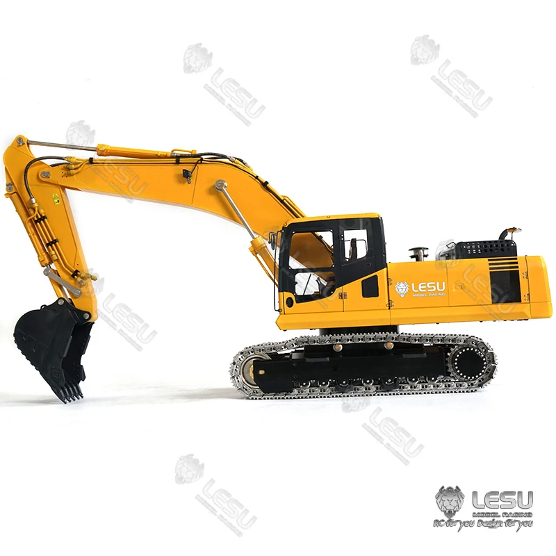 LESU Metal RC 1/14 Hydraulic Excavator Komatsu AC360 Lights Pump Valve Motor ESC Servo Remote Control Construction Vehicles Cars