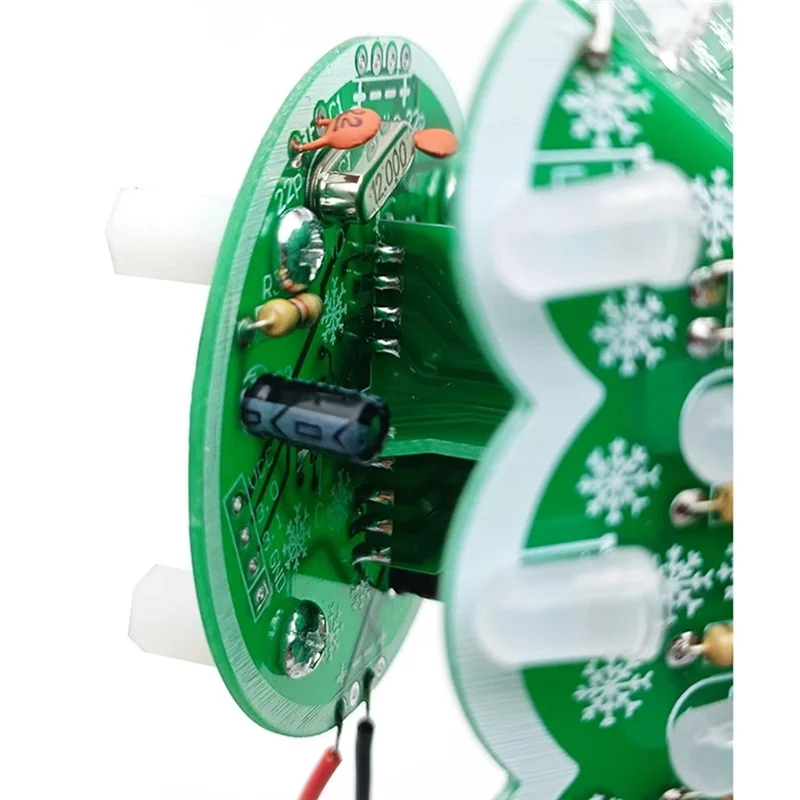 AB15-3D ستيريو شجرة عيد الميلاد LED لتقوم بها بنفسك عدة أحمر/أخضر/أصفر LED فلاش مجموعة دوائر كهربائية للتعلم ممارسة لحام الإلكترونيات