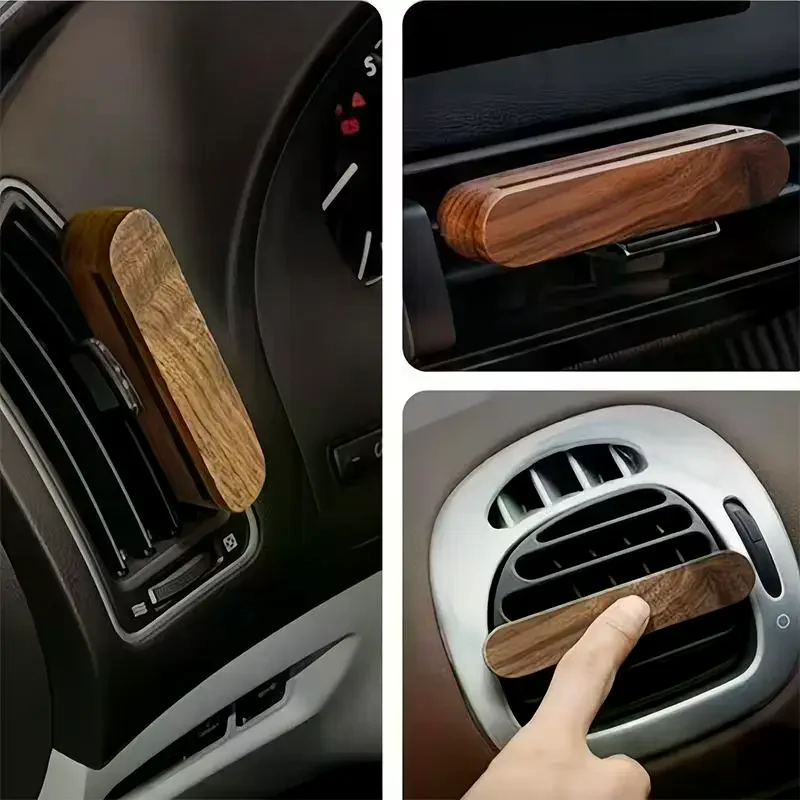 /PFU/Car Air Vent Diffuser Refillable, Car Fragrance Clip Diffuser, Car Aromatherapy Diffuser Long-Lasting Home Fragrance Wood
