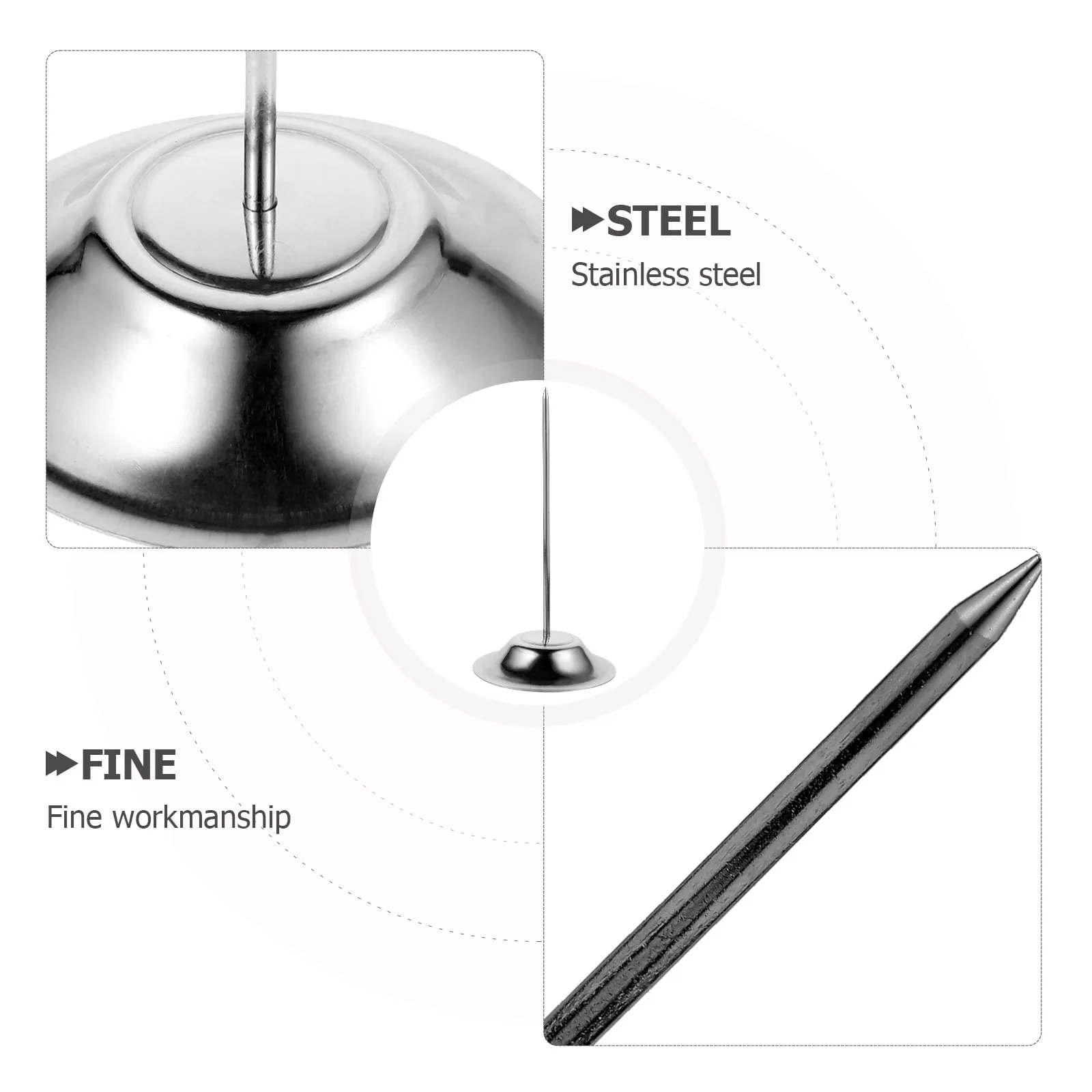 Stainless Steel Menu Inserter Restaurant Ticket Receipt Card Single Pin Storage Desk Spike Office Desk Receipt Holder Check