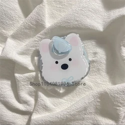 Korean Cute Cartoon Rotate Puppy Magnetic Holder Phone Stand Griptok Grip Tok Support For iPhone 16 15 For Magsafe Accessories