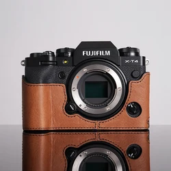 Mrstone for Fujifilm X-T4 XT4 Camera case Camera Bodysuit Genuine Leather Protective Case Camera bag