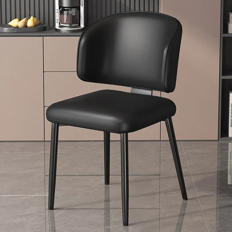 Sillas de Comedor de Cuero Transparente, Sillas Ergonómicas y Móviles para Restaurante, Sillas de Salón para Niños, Sillas para Comedor, Muebles Posmodernos