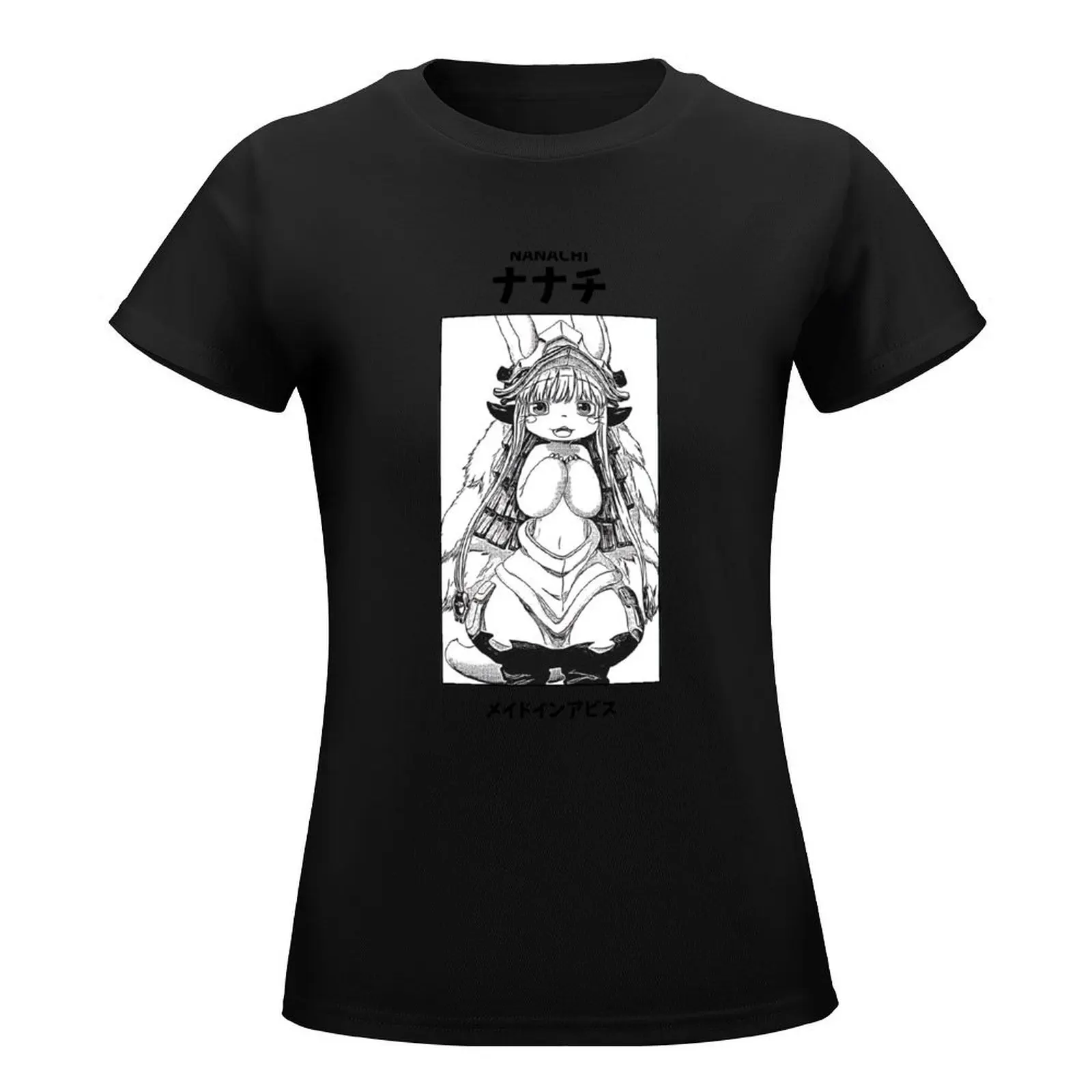 Nanachi Made in Abyss T-Shirt lady clothes Aesthetic clothing new edition tops Women