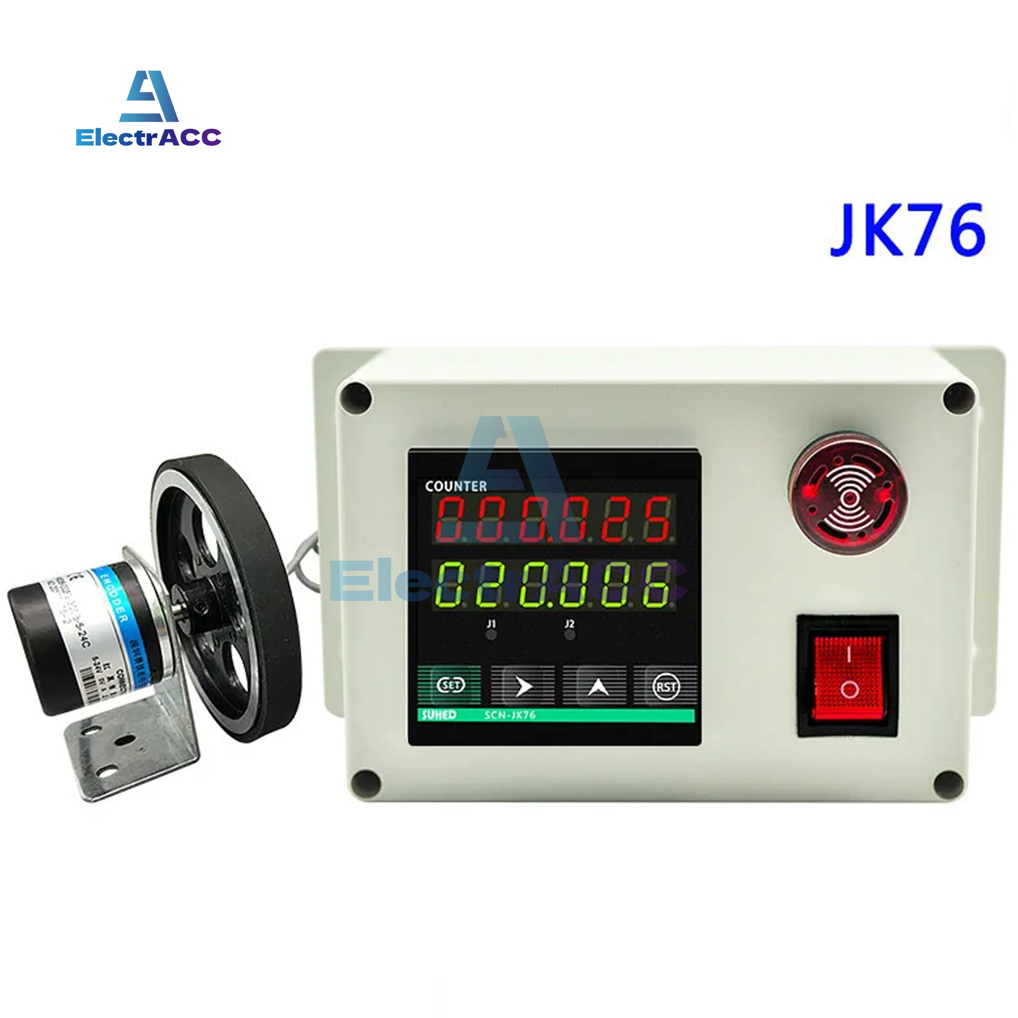 Meter Counter Roller Type Electronic Digital Display Intelligent Induction Length Controller Edge Banding Machine JK76