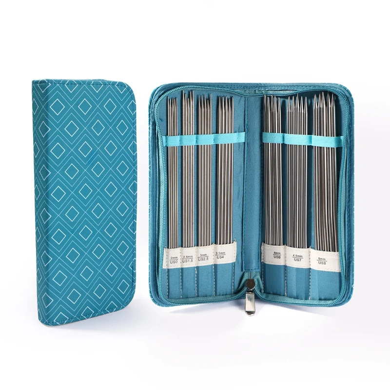 

Outdoor travel wool knitting stick needle storage bag portable stainless steel handmade double tip sweater needle tool storage