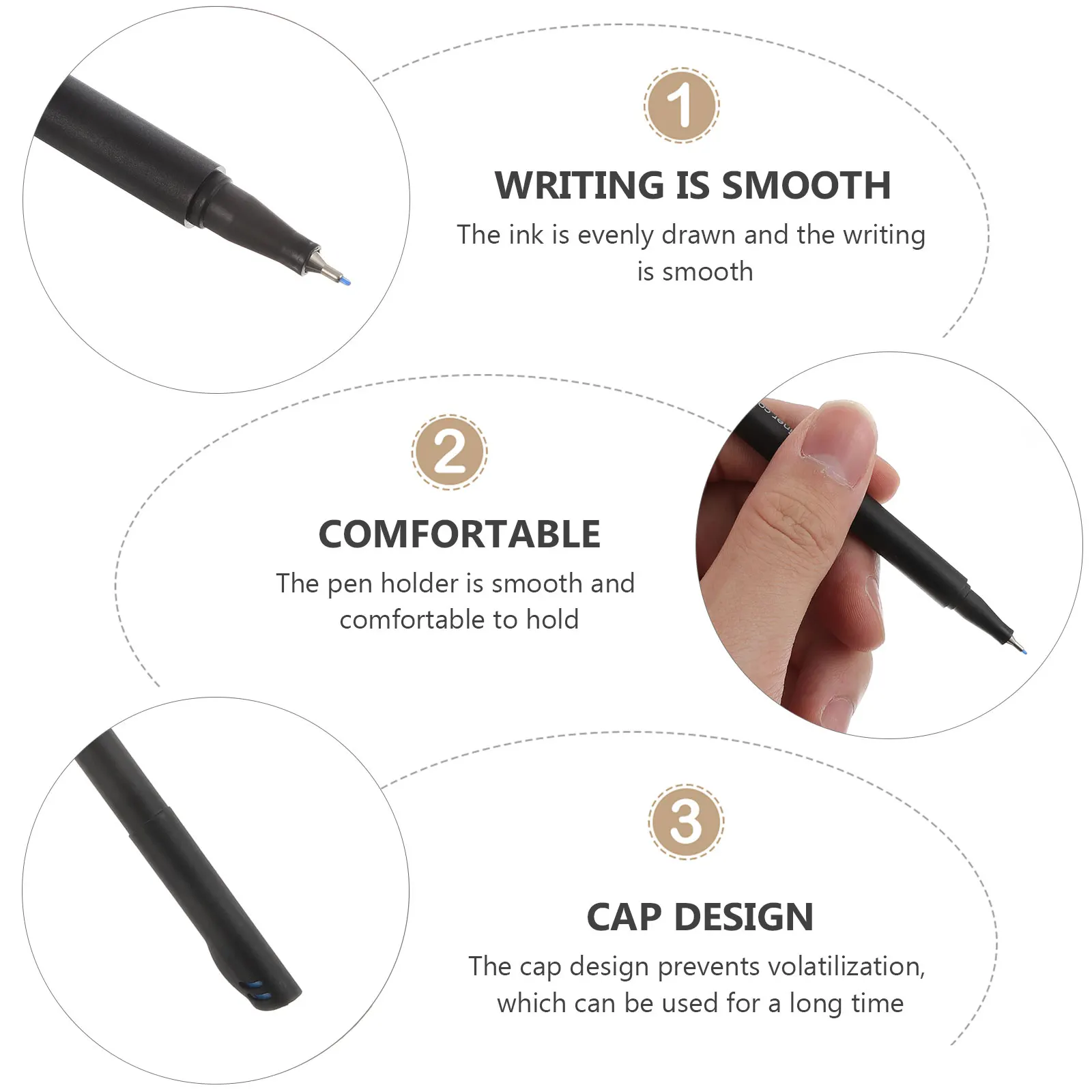 

48 Pcs Color Hook Line Pen Pens Ink Detail Painting Brush Handbook Neutral Marker Plastic Drawing