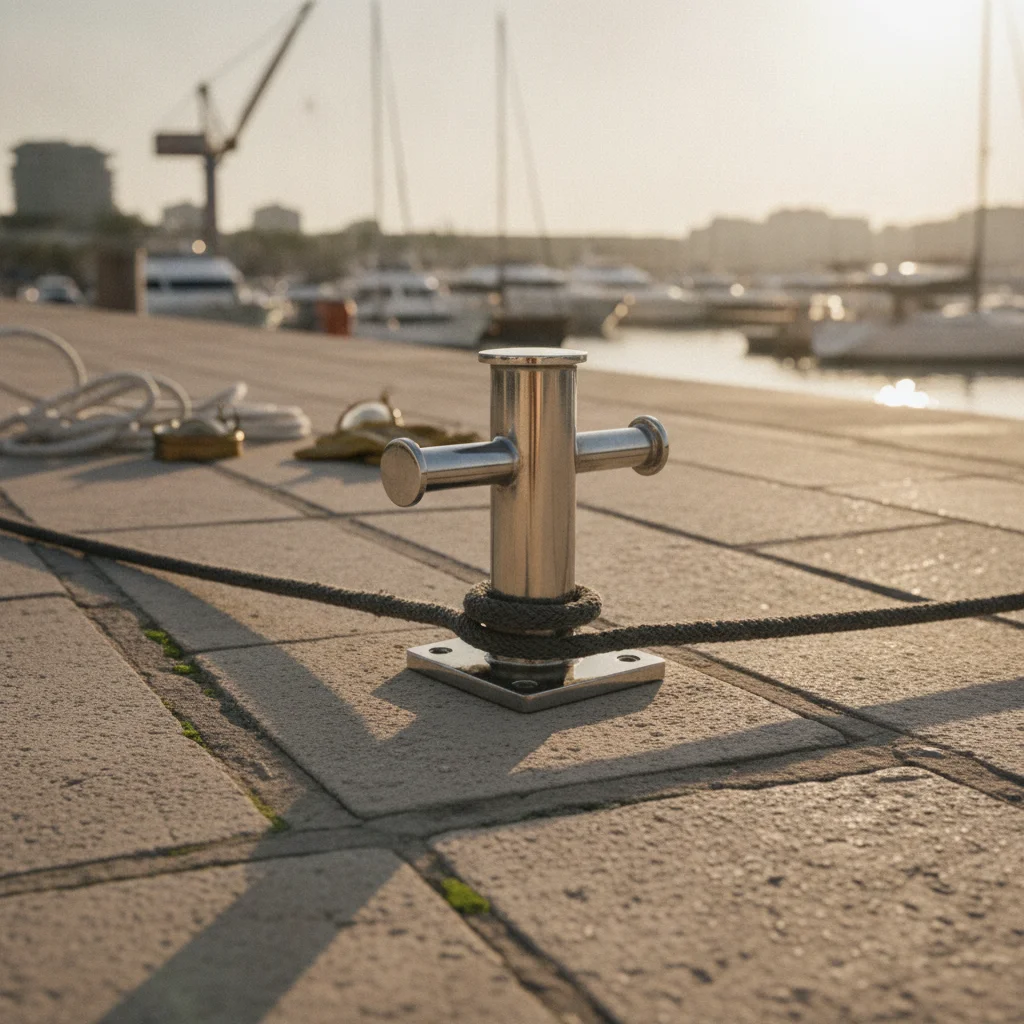 Mooring Bollard 316 Stainless Steel Dock Bollard Fitting Corrosion-Resistant Slimline for Yacht Owners, Docks, Marinas