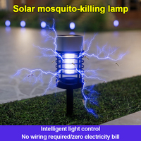 Solar Powered Mosquito Killer Lamp Waterproof Outdoor Garden Light Electric Insect Zapper for Yard Lawn Eco Friendly Bug Trap