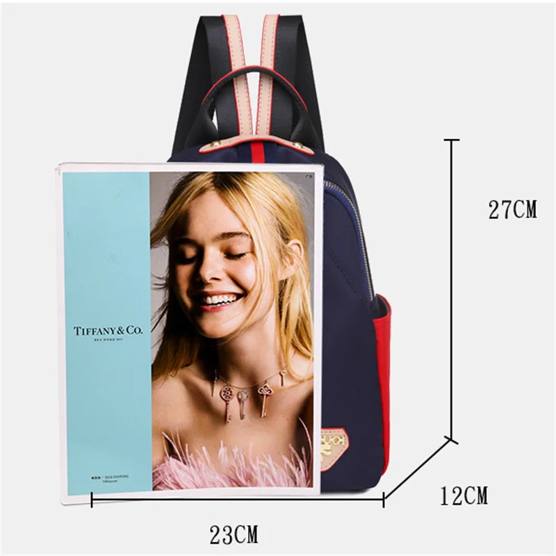 TRAVEASY Oxford Paneled Anti-theft Woman Backpacks Small School Bags Female College Shoulder Travel Backpack Lightweight Elegant