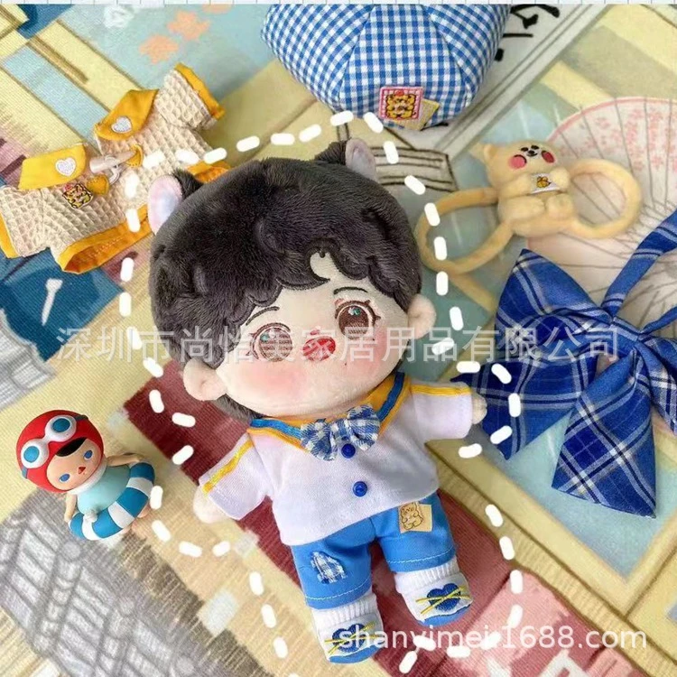 20cm Cartoon Star Doll Changing Clothes New Cotton Doll Hat Sweater Accessories Baby Doll Clothes Kawaii Doll Clothes