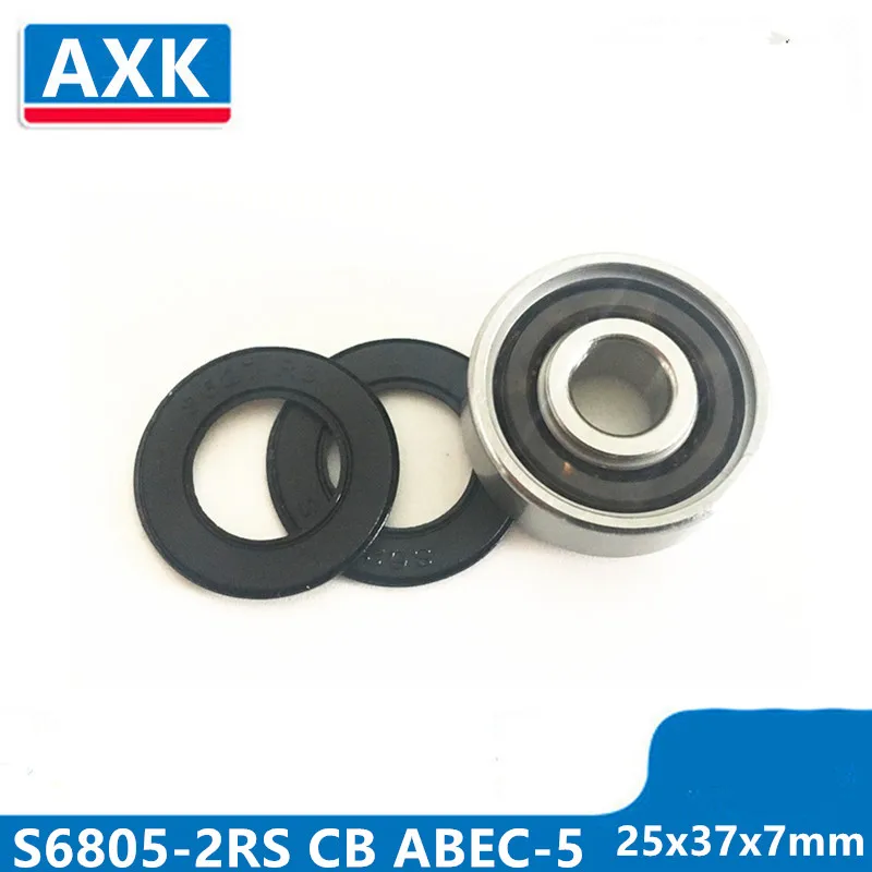 Axk S6805-2rs Cb Abec-5 Stainless Steel 440c Hybrid Ceramic Deep Groove Ball Bearing 25x37x7mm 6805 61805