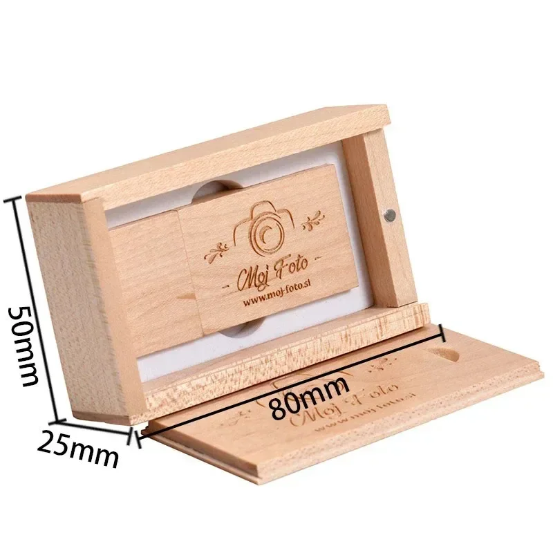 Imagem -02 - Laser Engraving Logo Usb Flash Drive Creative Memory Stick Presente de Casamento Caixa de Bambu 128gb 64gb 32gb 16gb 50 Pcs por Lote