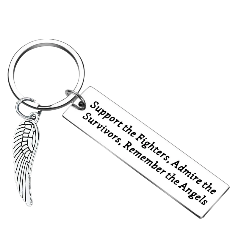 Cute Cancer Awareness Gift Keychain Breast Cancer Supporter Key Chain Cancer Survivors Gift