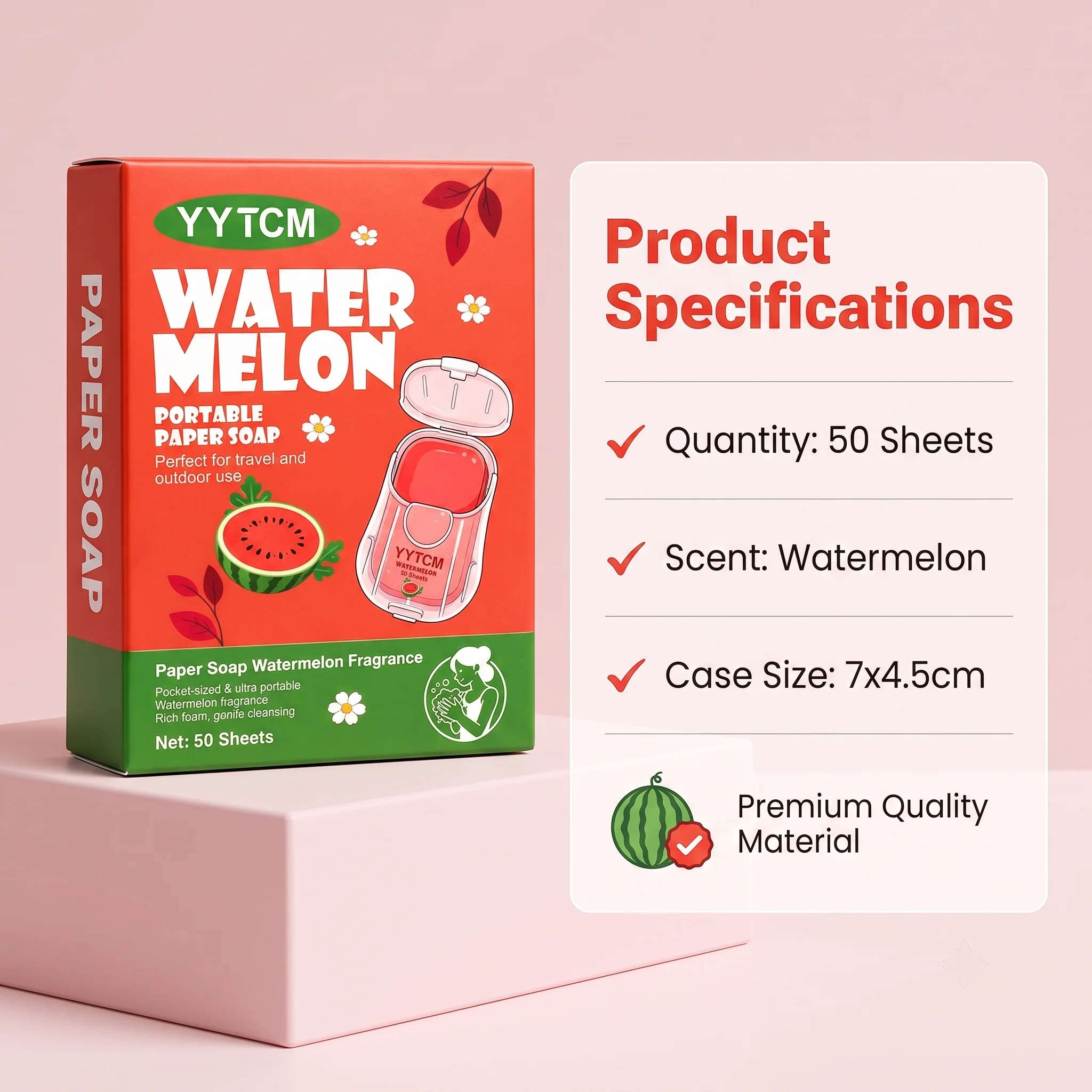 YYTCM Watermelon Scent Portabl - Biodegradable Soap Camp recension och pris