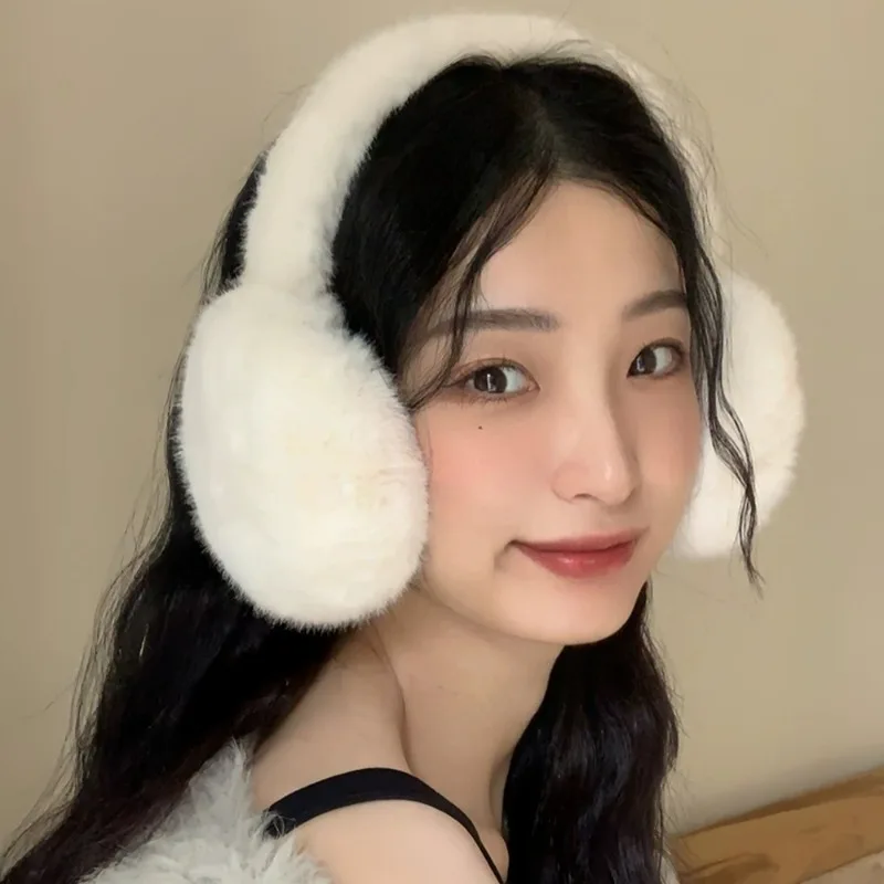 Solid Color Soft Earmuff Winter Women Men Warm Comfortable Foldable Earmuff Outdoor Simple Versatile Earmuff Fashion Accessories