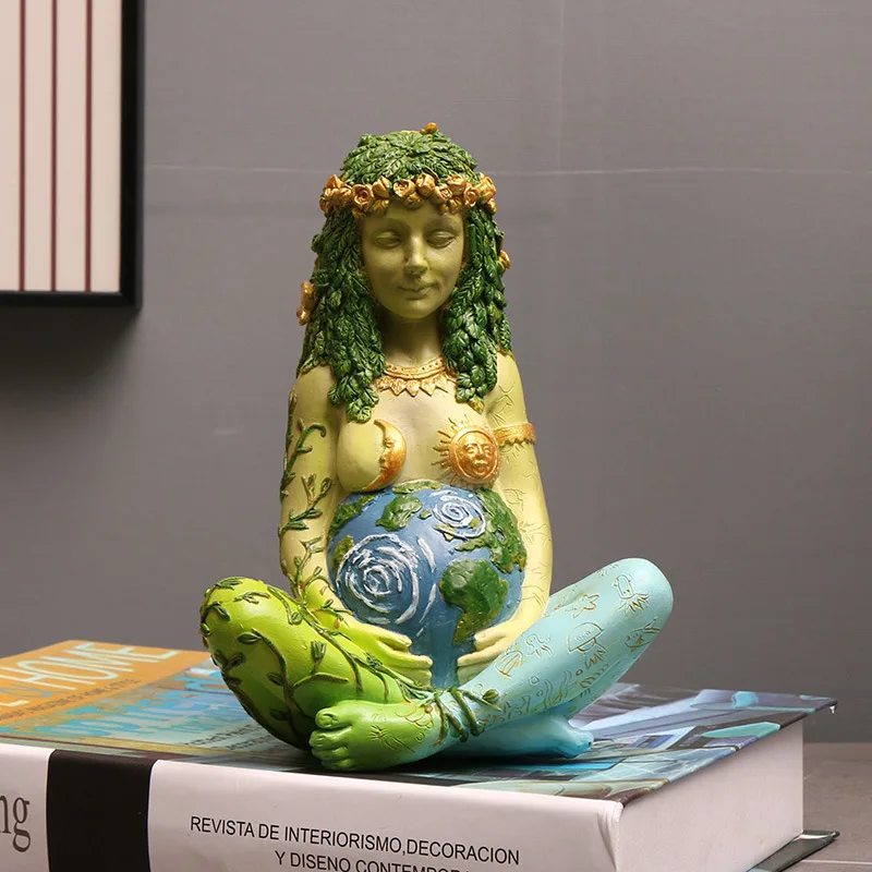 الإبداعية موسى أم الأرض غايا تمثال أوروبي الراتنج ديكور المنزل الحرف حلية