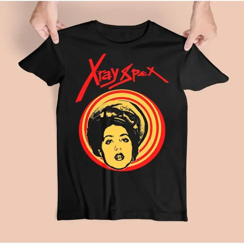 T-shirt en coton noir pour fans du groupe Xray Spex, en solde, rare, S 5Xl
