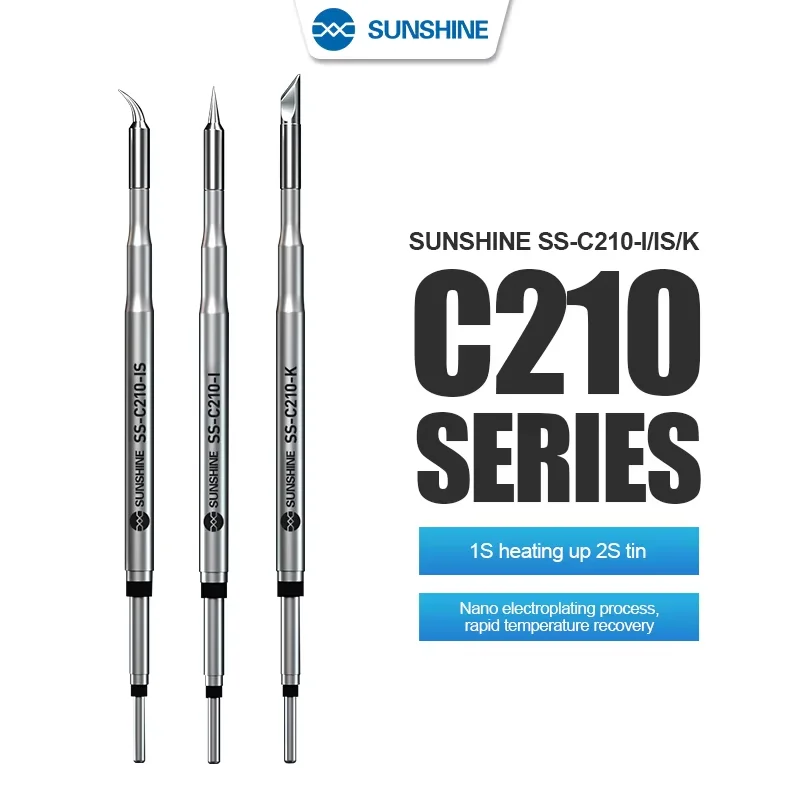 

SUNSHINE C210 Soldering Iron Hair Hot Core, Suitable for Soldering Station Handles Such as T210/T26/A10, Easy to Solder