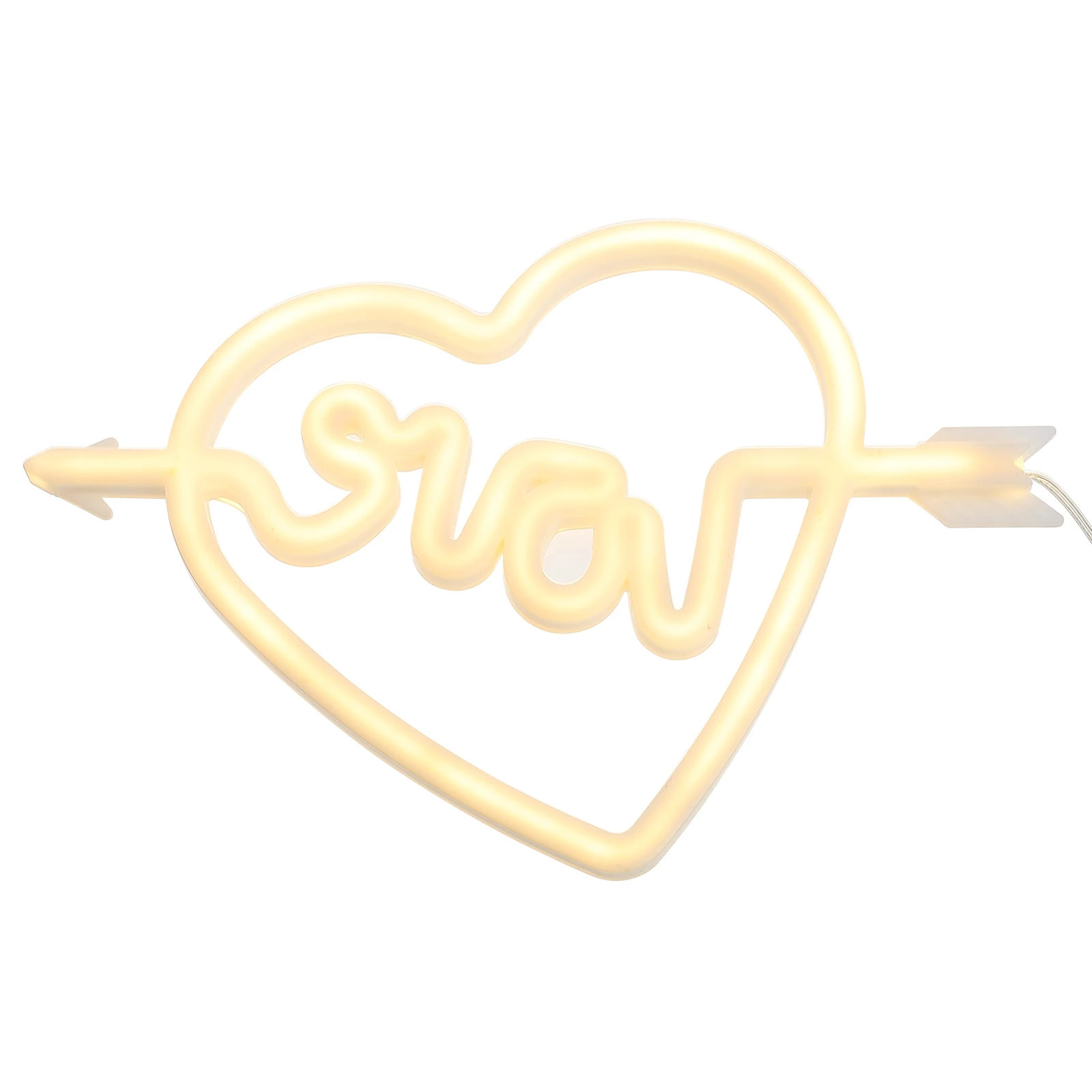 

Heart Shaped Neon Light Sign Unique Chic Decorative Lamp LED Night Light for Bedroom Home Valentine Party Atmosphere