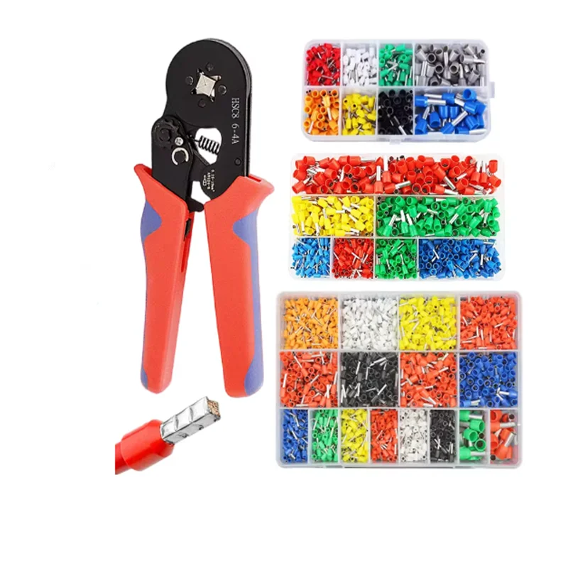 VE Tubular Crimping Terminal,Multiple Crimping Terminal Pliers Combination Set,Electrical Equipment Connector,Crimping Pliers