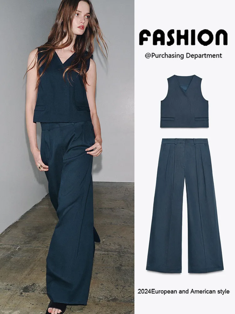 

Новое поступление, осенний женский двубортный жилет со шлепанцами, 2025 сезонный модный этнический сценический костюм без подошв