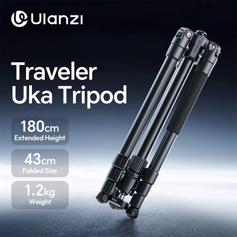 ulanzi-tt53-18m-traveler-uka-tripod-lightweight-tripod-with-uka-ballhead-camera-dslr-foldable-tripod-support-3kg