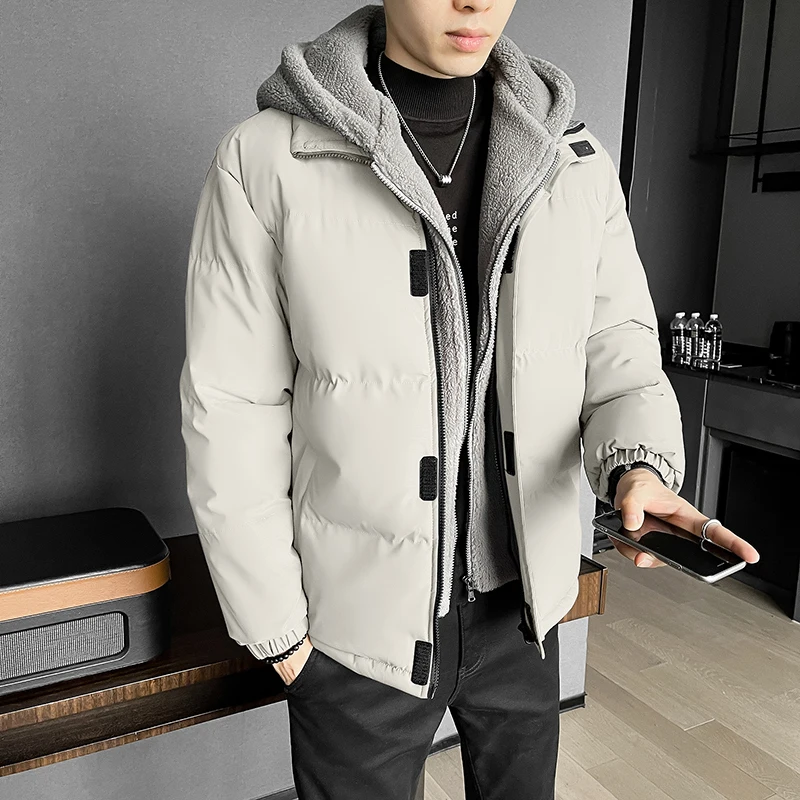 

Зимние хлопковые парки, утепленная теплая мужская одежда с капюшоном, ветрозащитная качественная верхняя одежда на молнии, удобная Roupas Masculinas