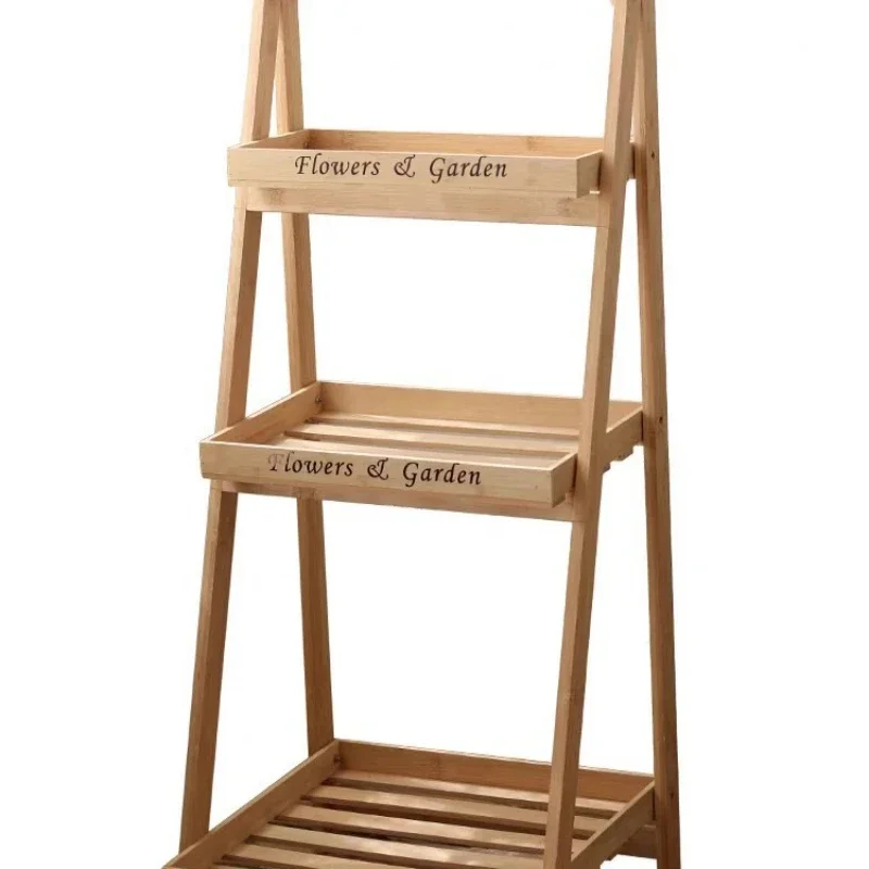 

Retro multi-layer floor-to-ceiling flower stand succulent flower pot plant storage shelf living room balcony folding decorative