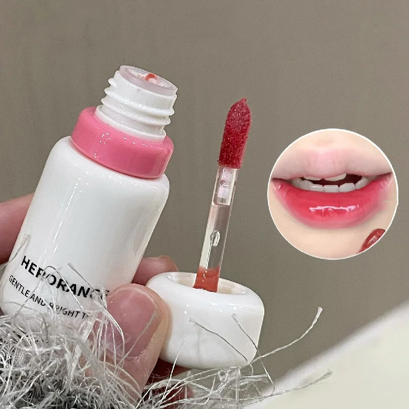 النبيذ الأحمر مرآة الشفاه الصقيل ترطيب عارية سطع ملمع الشفاه الوردي رشيقة العطاء تينت الفاخرة أحمر الشفاه الكورية دوبي ماكياج هدية #4
