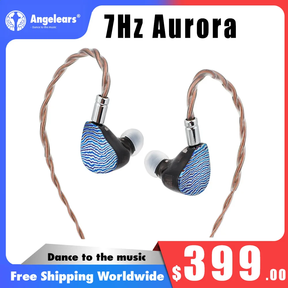 7Hz Aurora 1 DD+1 Planar +2 BA Audiophile IEMs HiFi In-ear Monitor Earphone Wired Earbuds for Musicians