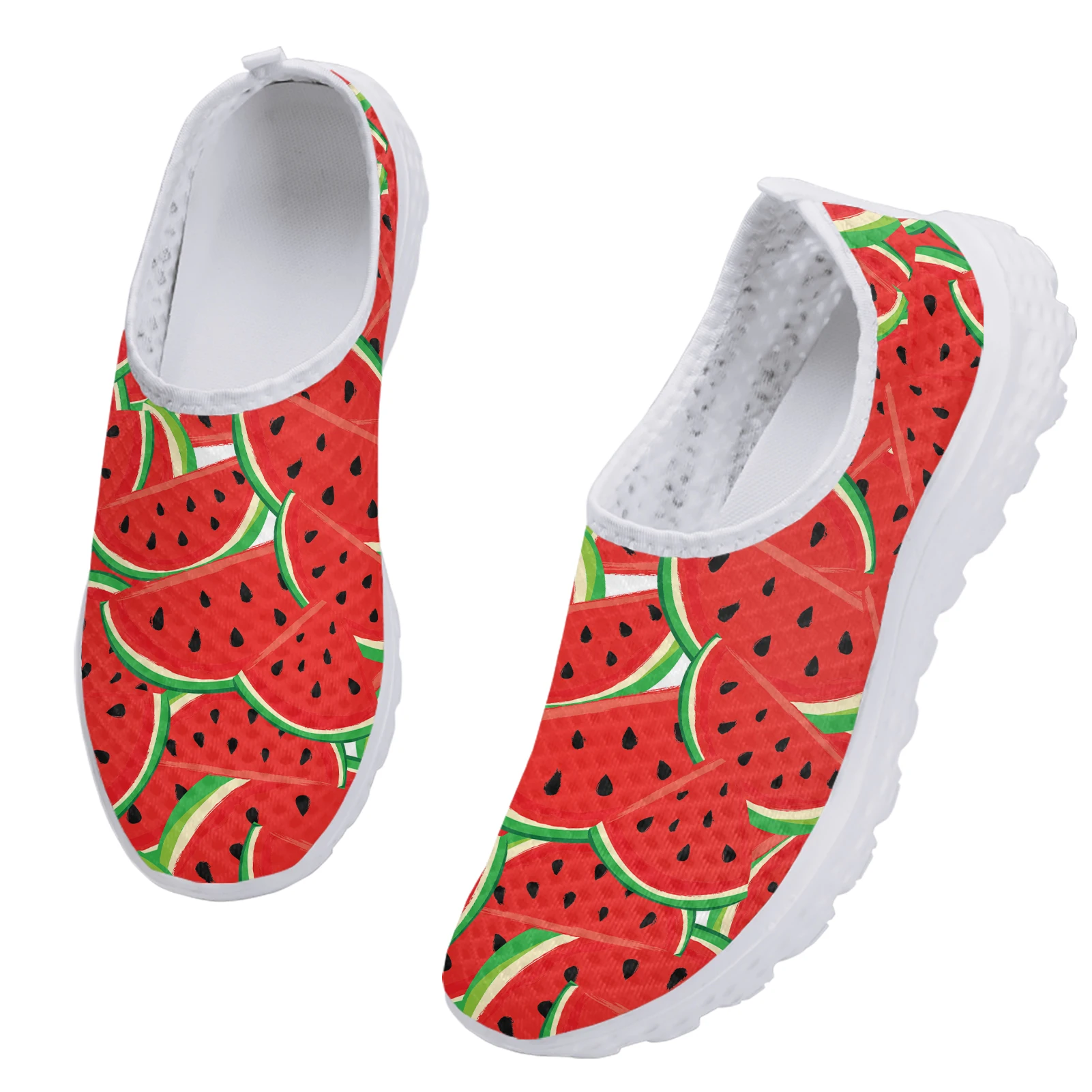 Neue Wassermelone muster bequeme Netz schuhe Obst druck Slipper Sommer Outdoor atmungsaktive Turnschuhe Freizeit schuhe