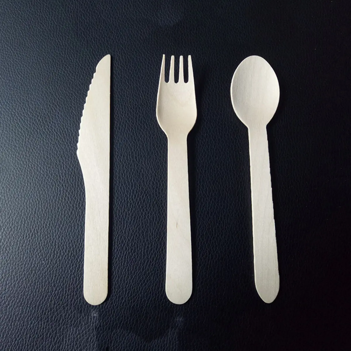 100pcs Wooden Cutlery Set Disposable Wood Tableware For Barbecue Picnic Wedding Party Spoons Forks Cutters