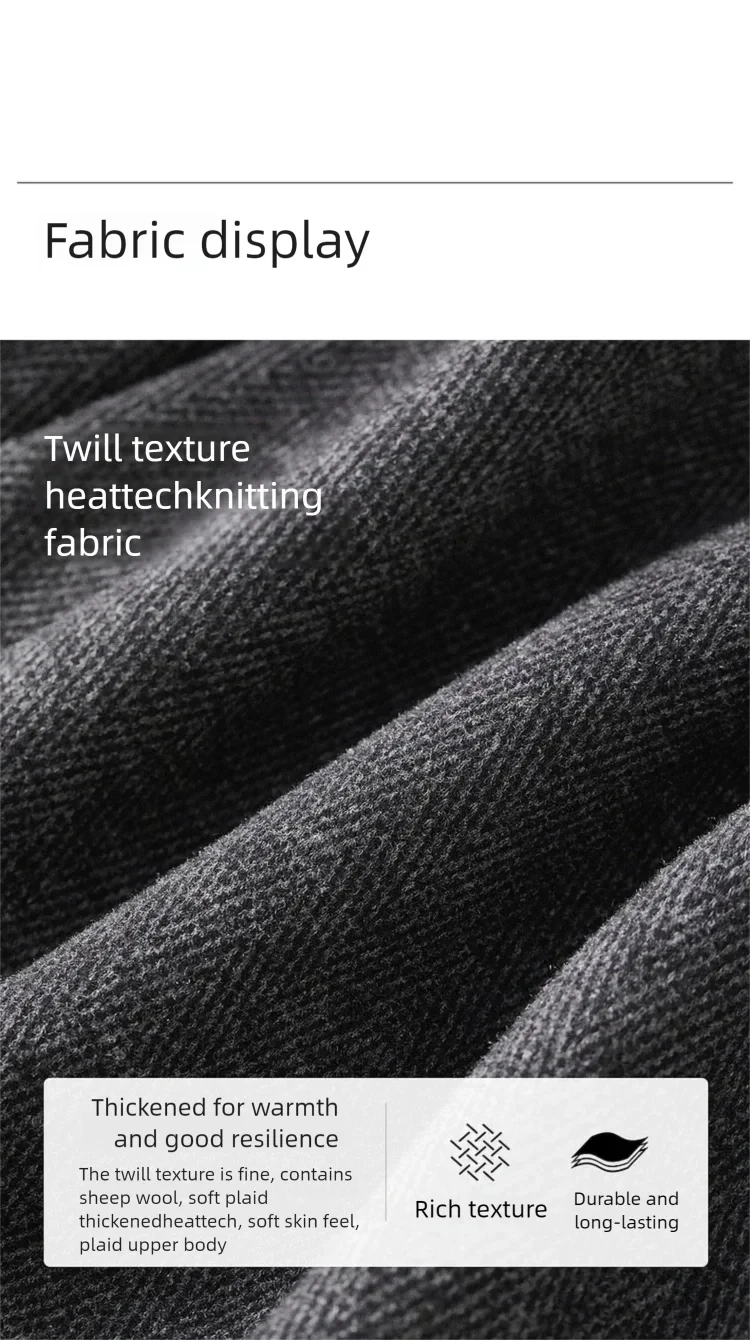 SENTUBILA Lässige gerade Wollhose für Damen, dick, warm, hohe Taille, gestrickte Jogginghose, Winterhose 2024, Damenbekleidung 144K56338 – Detail 5