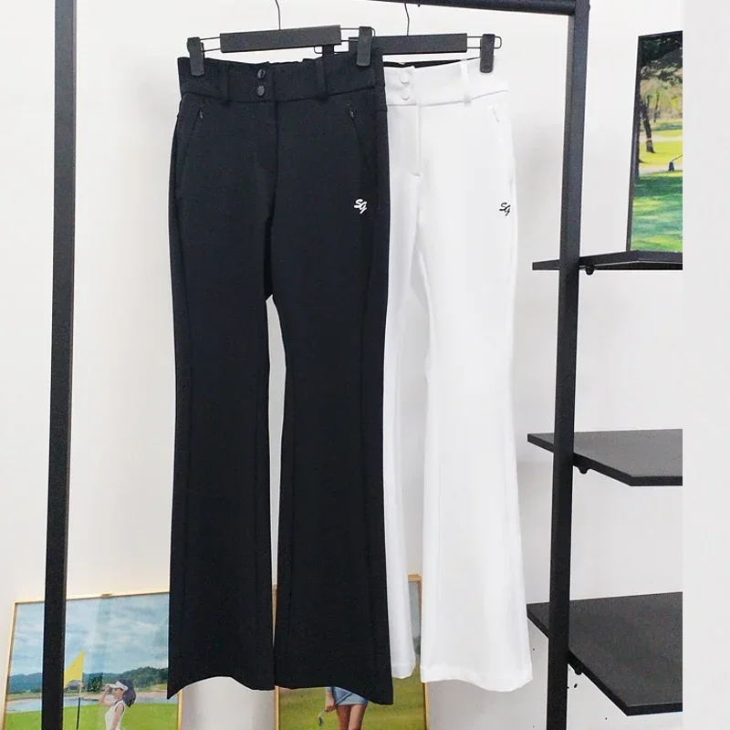 SG Golf Flared Pants for Women Spring High-waisted Slim Fit Long Pants Fall/winter Elastic High-end Trousers Ladies Golfwear