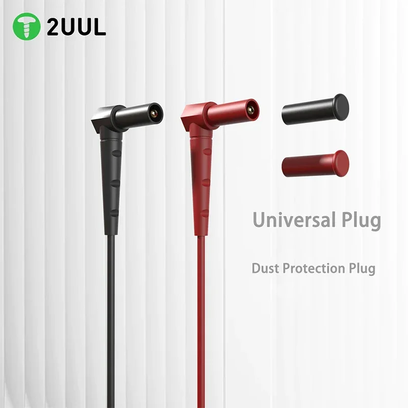 2UUL MT01 Multimeter Test Probes with Dust Plug, High Voltage Resistance Gold Plated Steel Needle Wire Tester