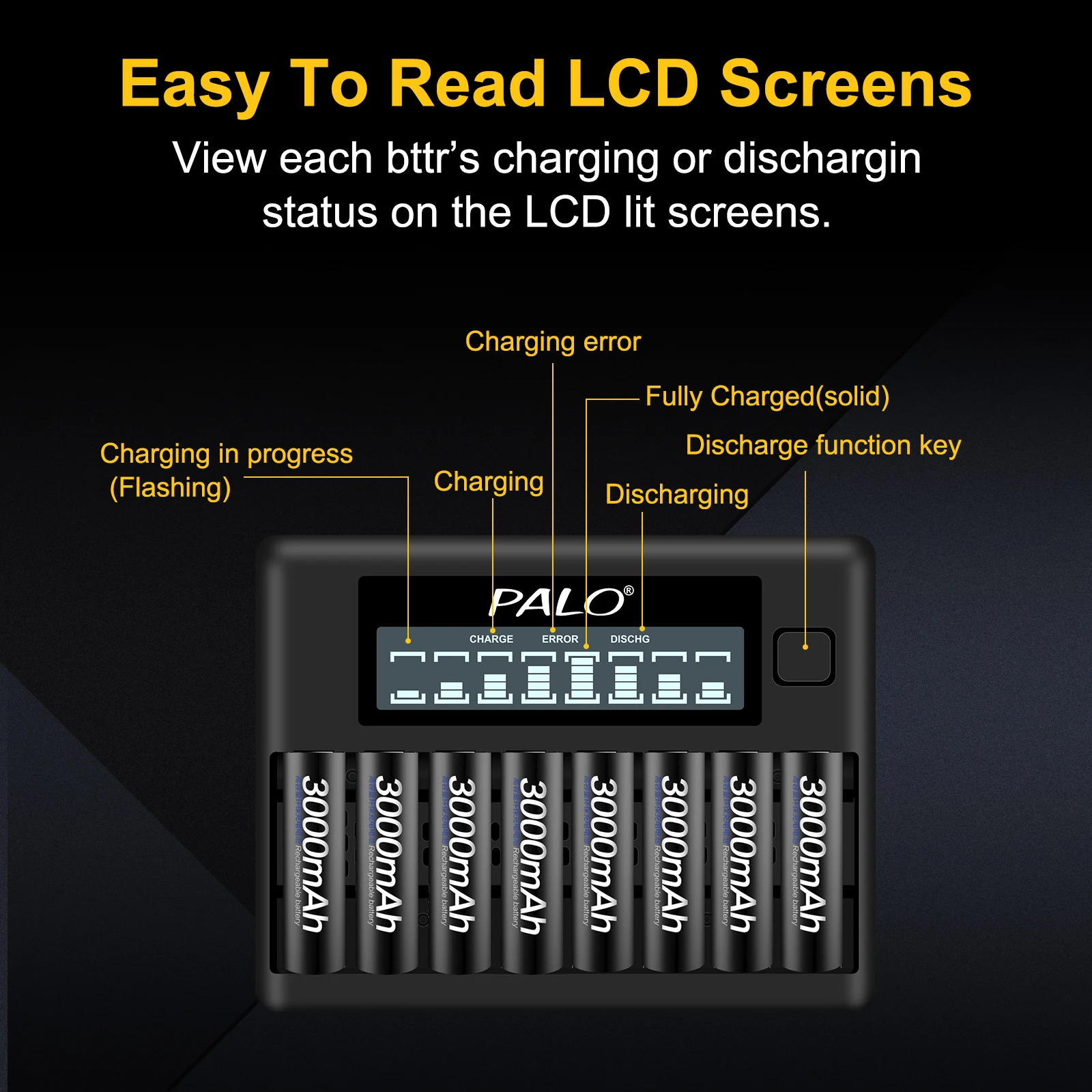 AA 충전식 배터리, AAA 배터리, AAA 1.2V, 1.2V 배터리 충전기