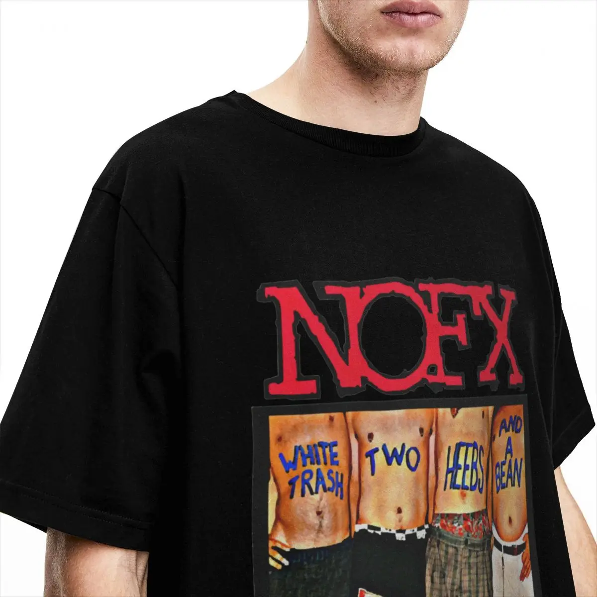 Men Women\'s T-Shirt Music Vintage Accessories Funny 100% Cotton Short Sleeve Nofx Punk Rock Band T Shirt O Neck Clothes Original