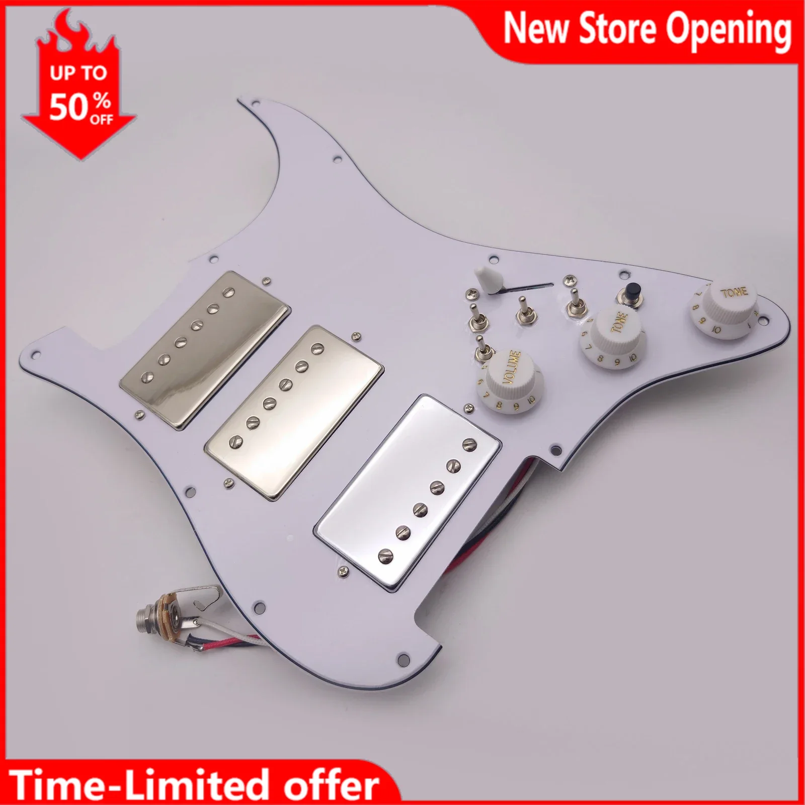 Pré-carregado pickguard hhh ainico 5 captadores humbucker conjunto para guitarra st guitarras elétricas peças de reposição