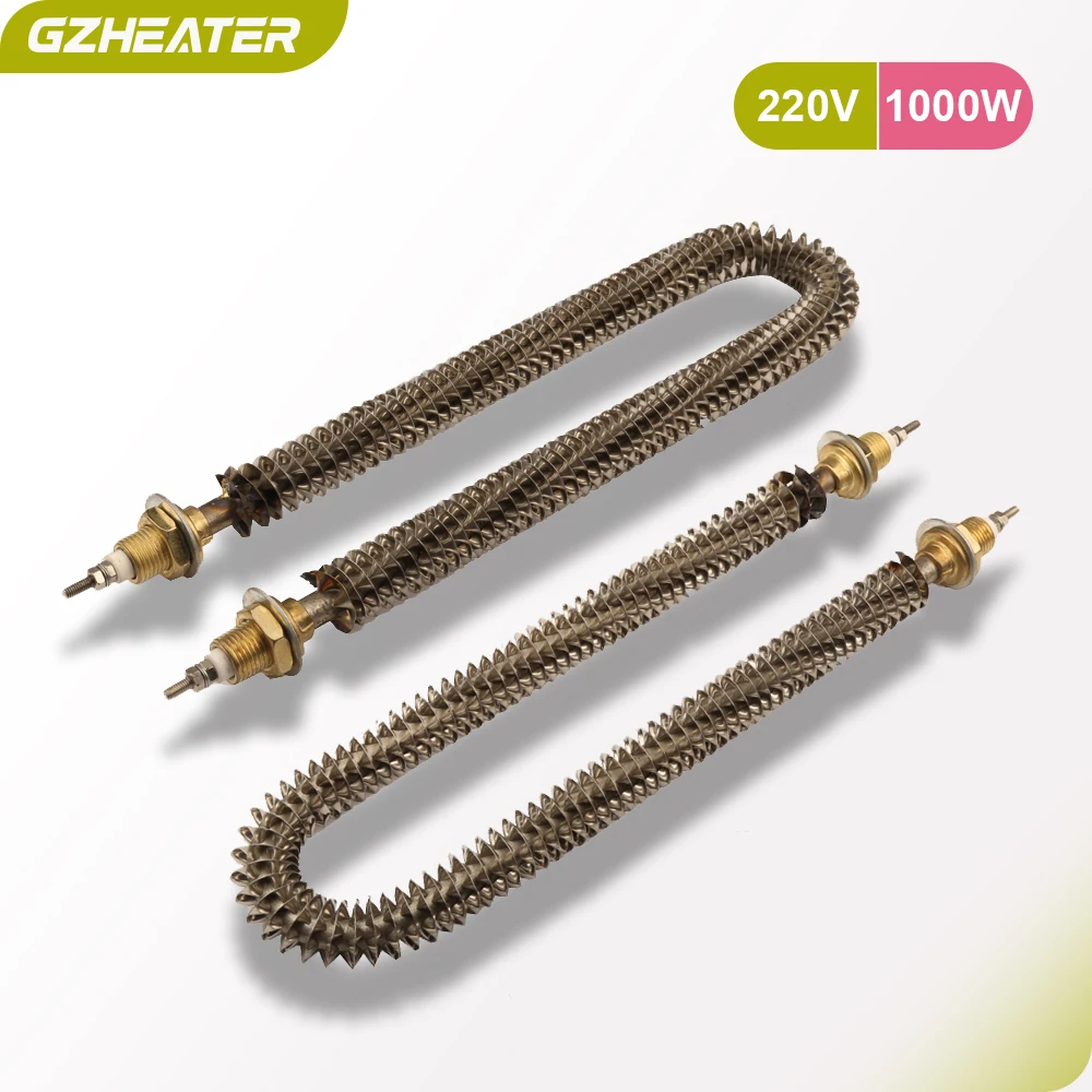 

GZHEATER 1000W 220V Finned Heater Heating Element M16*25 U Type Tubular Electric Heat Pipe for Steamer Cabinet/Oven/Stove