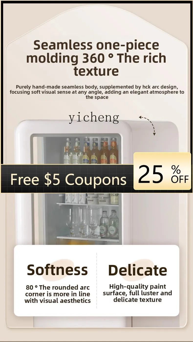 Refrigerated and Frozen Double Open Two Door Home retro Refrigerator