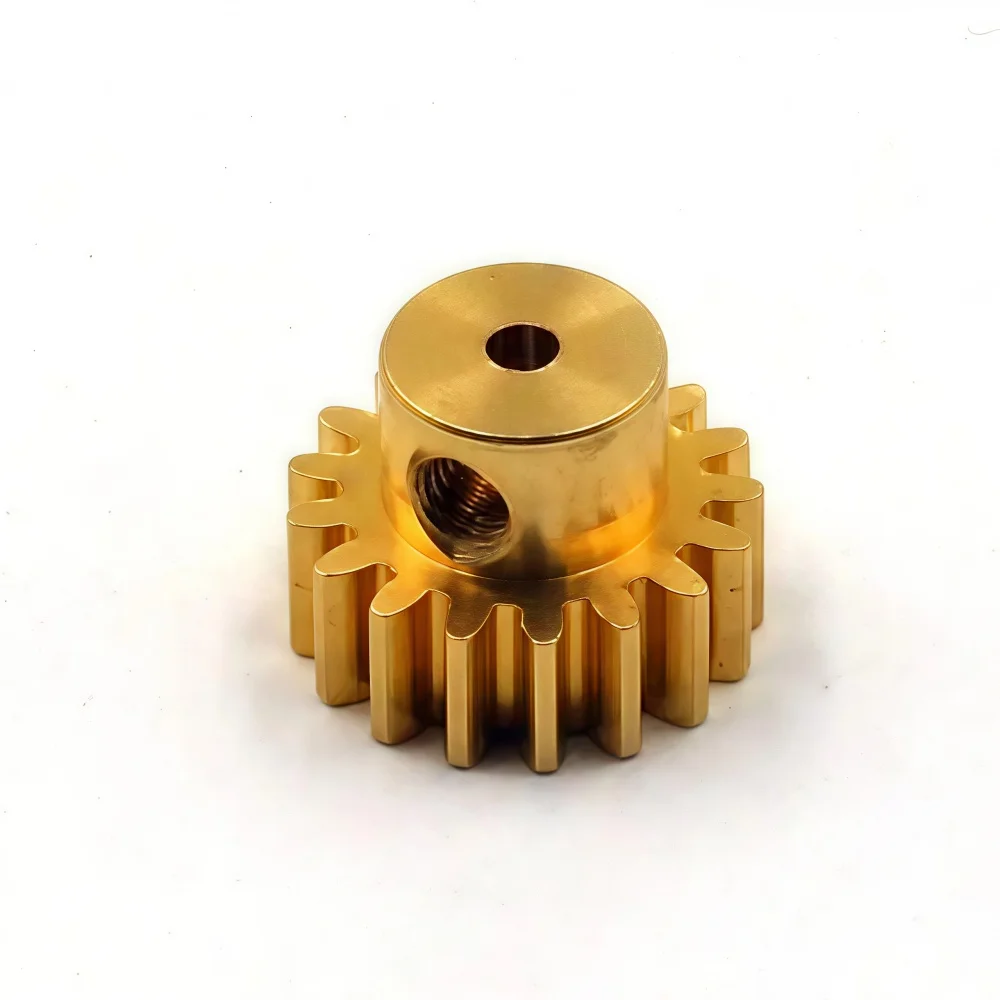 FATJAY 17T brass pinion gear central hole diameter 2.0mm M0.7 for RC cars HSP WLtoys A949 A959 A969 A979 update metal accessory