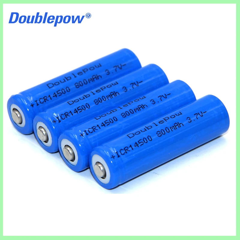 Akumulator litowo-jonowy 3,7V AA 800mAh do ładowania, przeznaczony do lamp solarnych LED, aparatów cyfrowych, zabawek, latarek, akumulatory 14500. — zdjęcie produktu 4