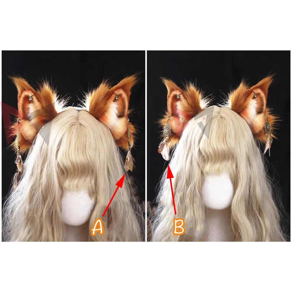 New Hand Made Work Sciuridae Ears Tail Earrings Hairpin Headband Headwear For Game Party Cosplay Accessories Custom Made