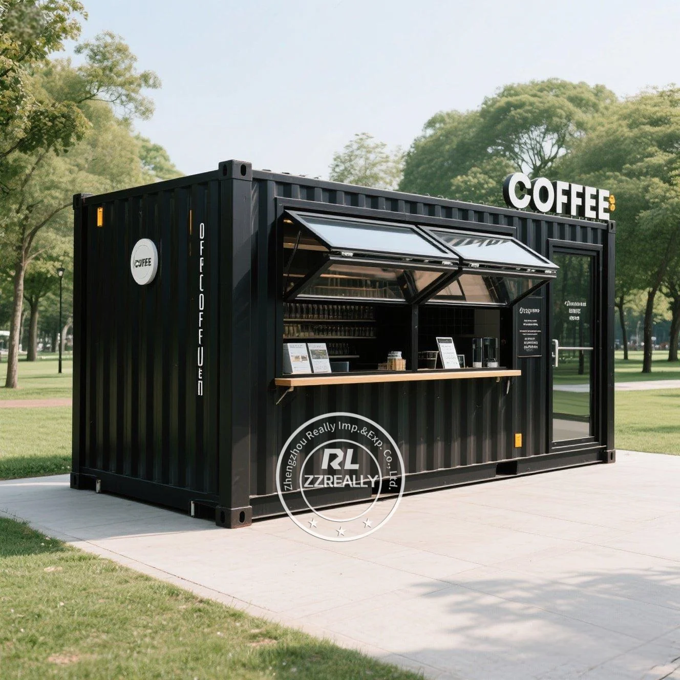 Container Coffee Shop With Fully Equipped Kitchen 20 FT Container  Bar Fast-food Restaurant Convenience Store Kiosk Booth