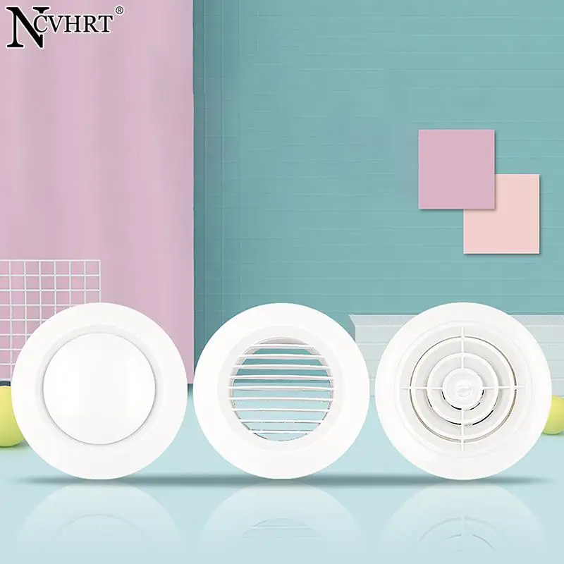 ABS Air Vent Grille Louver Kitchen Bath presa d'aria sistema fresco copertura di ventilazione dell'aria regolabile condotto rotondo foro per parete del soffitto