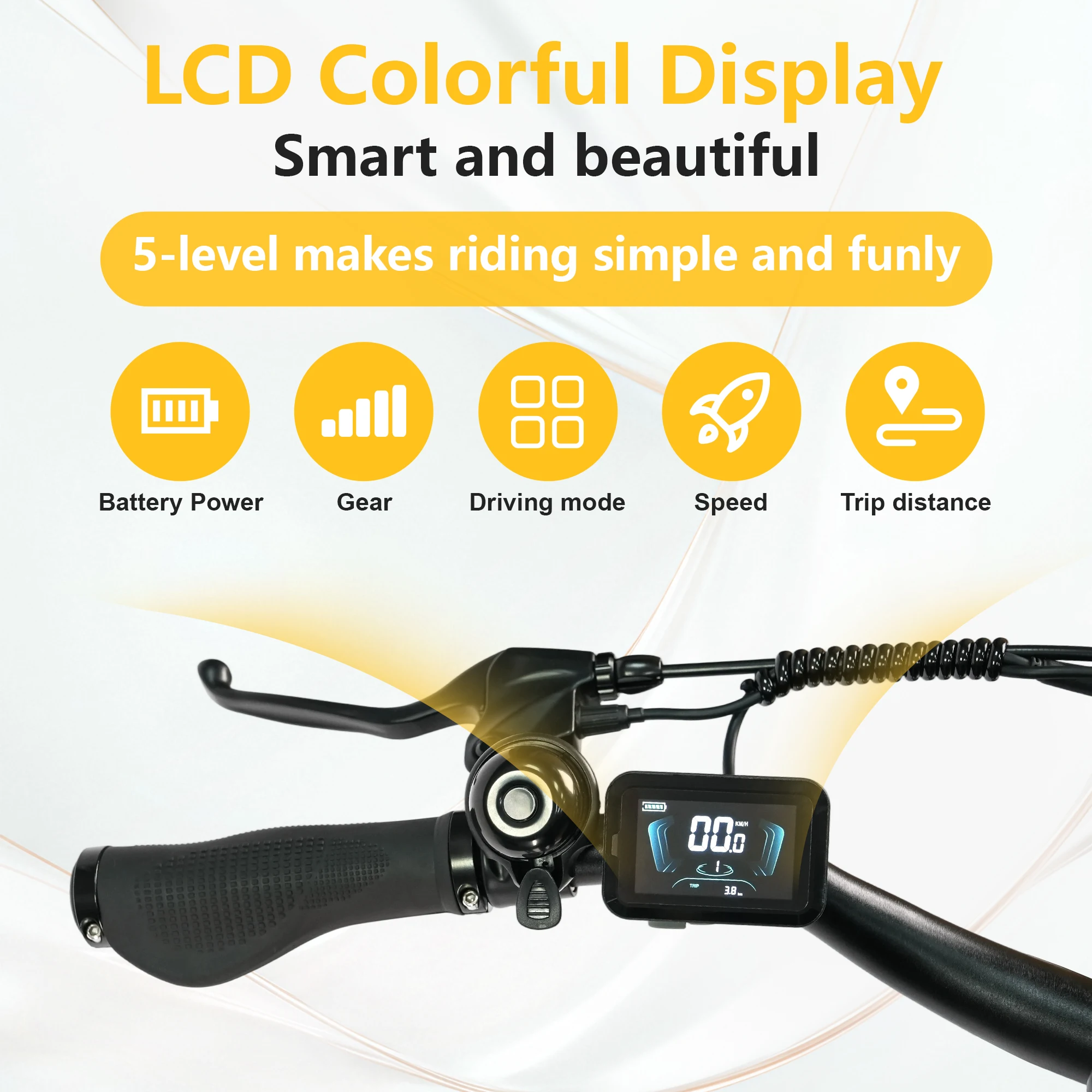Bicicleta eléctrica TTGO 250W con batería extraíble y 7 velocidades - imagen 3