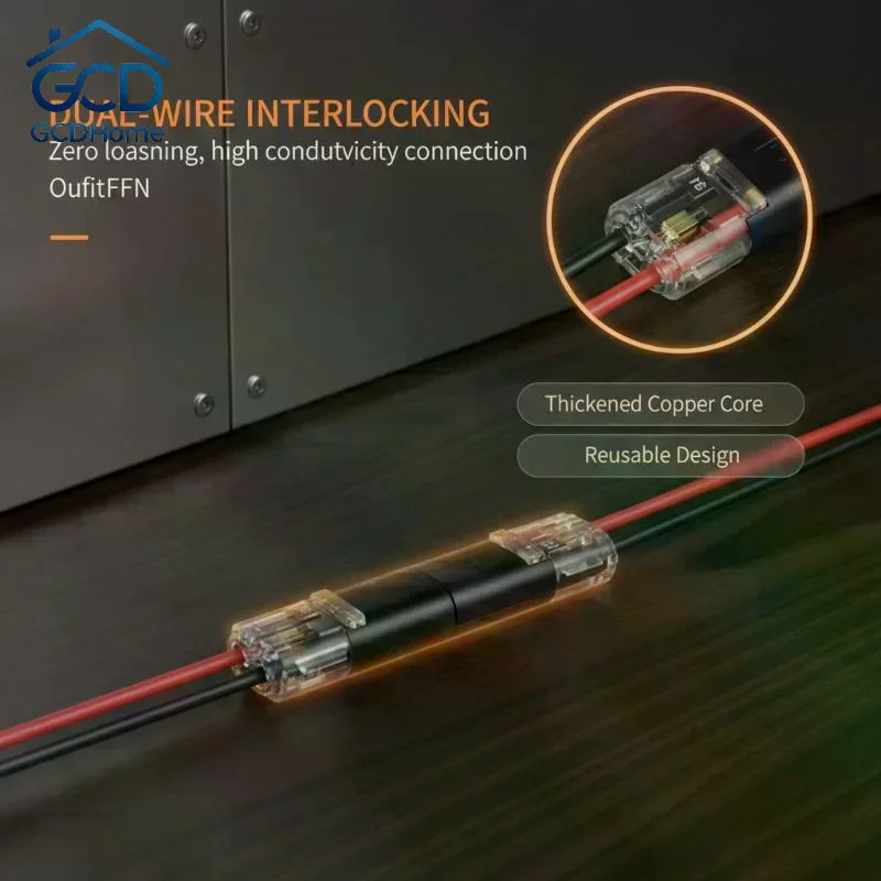 Electric Wire Connector No Strip Quick Dual Line Cable Interconnection Detachable Automotive Terminal Plug Universal Quality