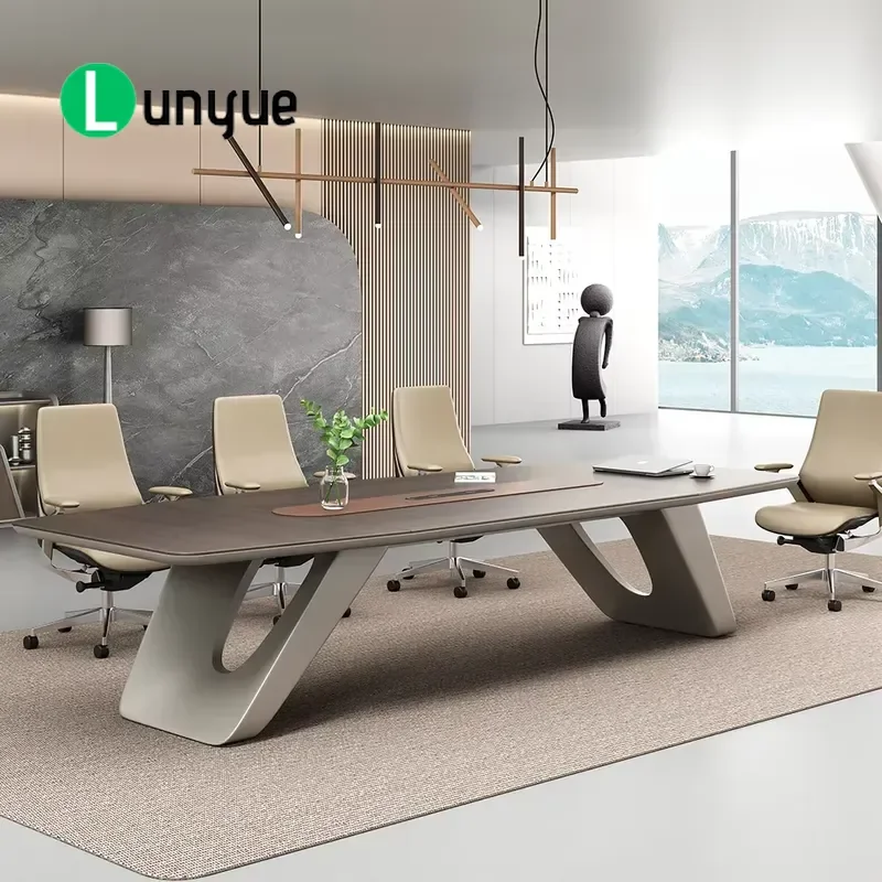 3.6m Modern Conference Table Custom Size Color Logo ODM Office Furniture Meeting Room Desk Large Capacity Professional